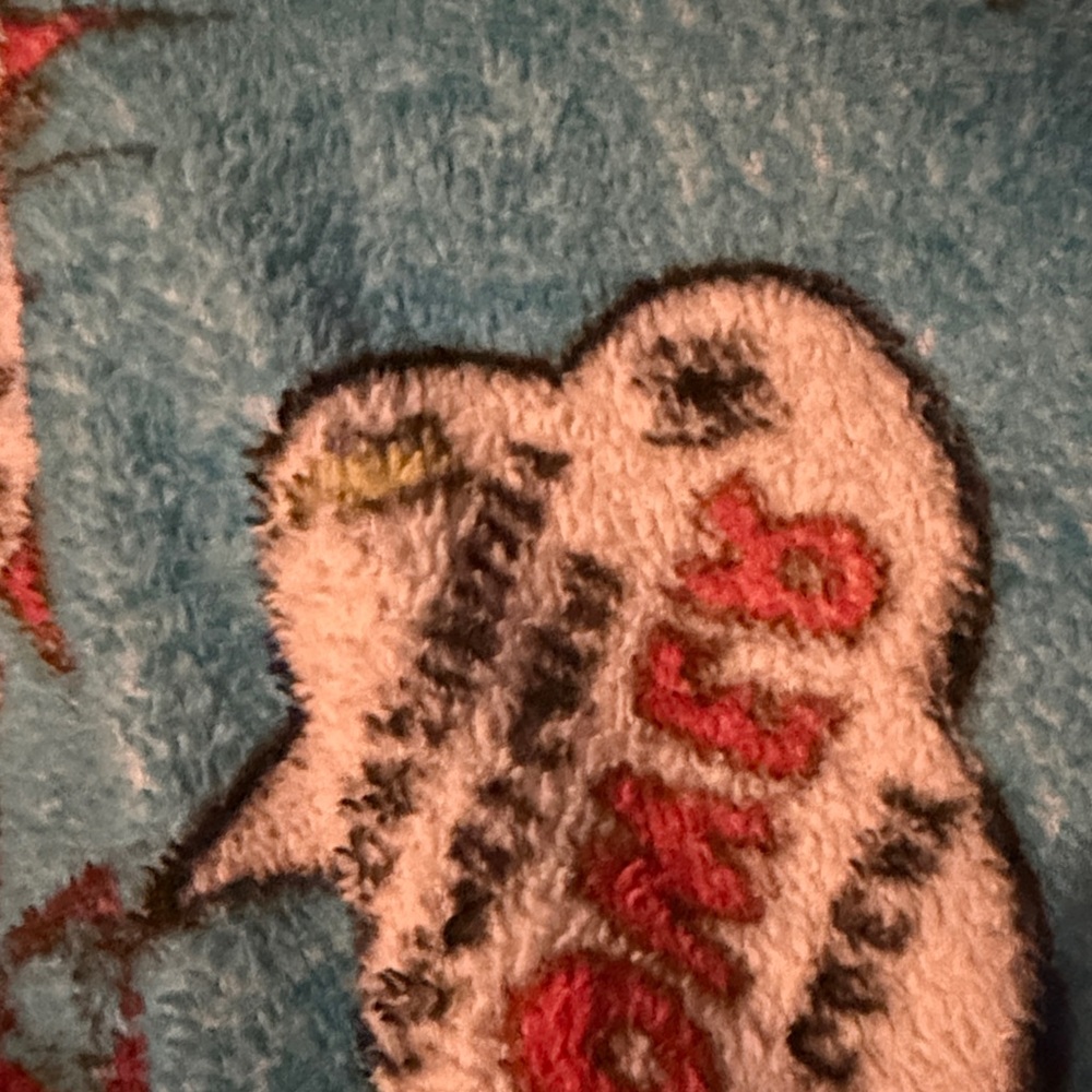 Blue and White Graphic Towel